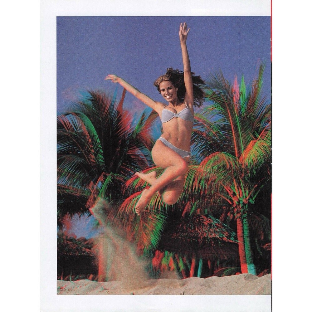 Heidi Klum Bikini Sexy Woman Long Legs Feet Vintage Print Ad Poster Pinup Celica